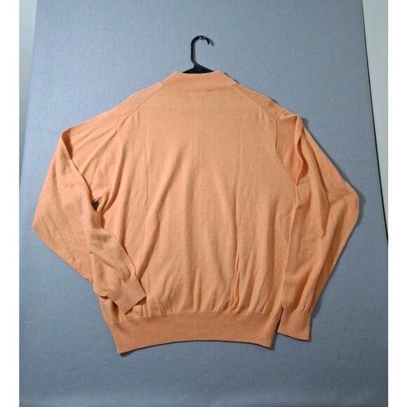 Peter Millar Crown Quarter Zip Sweater Men’s XL Orange Nectar Cashmere Blend - Picture 6 of 8